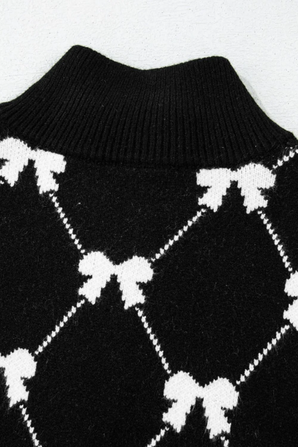 Bow Half Zip Sweater Vest - Image 5
