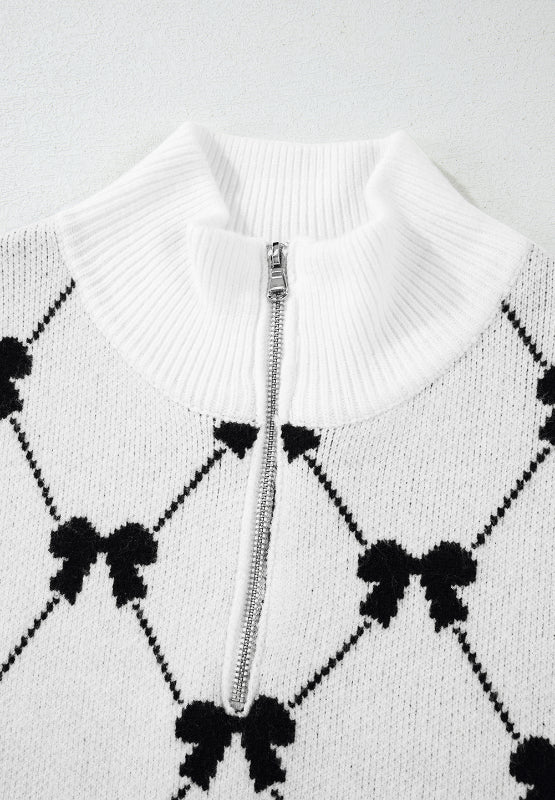 Bow Half Zip Sweater Vest - Image 9