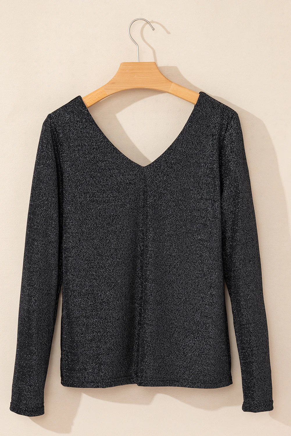 Bowknot V-Neck Long Sleeve Blouse - Image 10