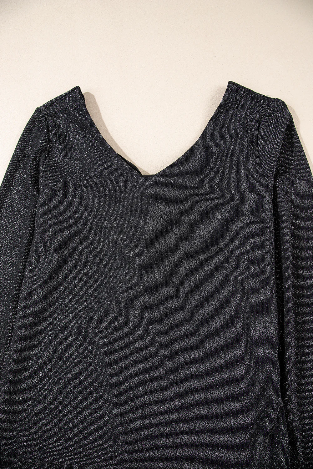 Bowknot V-Neck Long Sleeve Blouse - Image 12