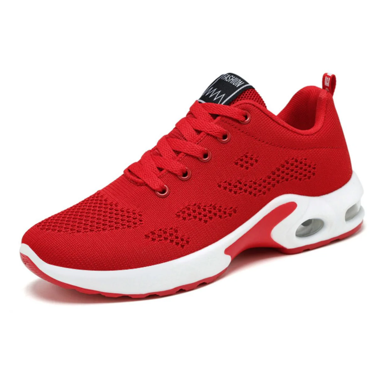 Breathable Mesh Lace Up Athletic Sneakers - Image 2