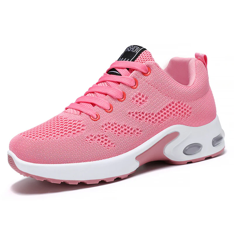 Breathable Mesh Lace Up Athletic Sneakers - Image 4