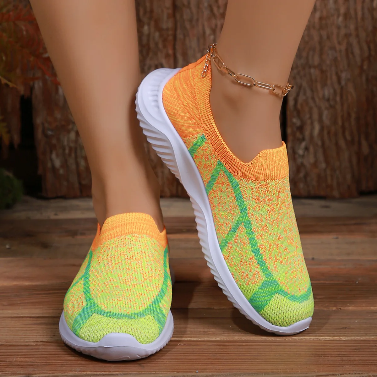 Breathable Mesh Round Toe Sneakers - Image 4