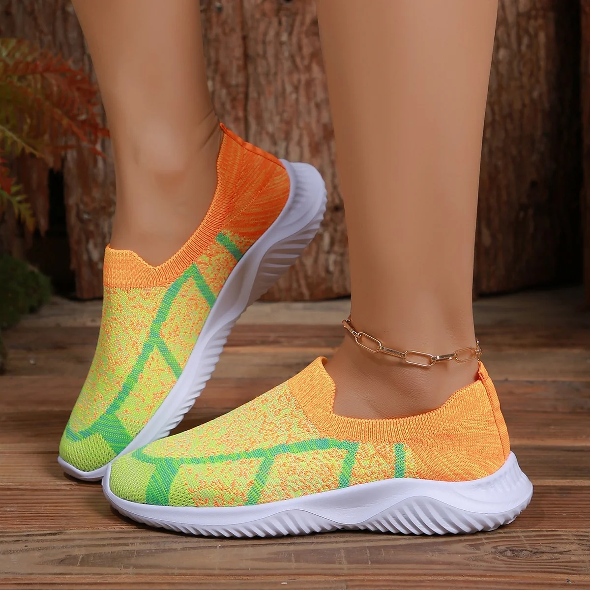 Breathable Mesh Round Toe Sneakers - Image 6