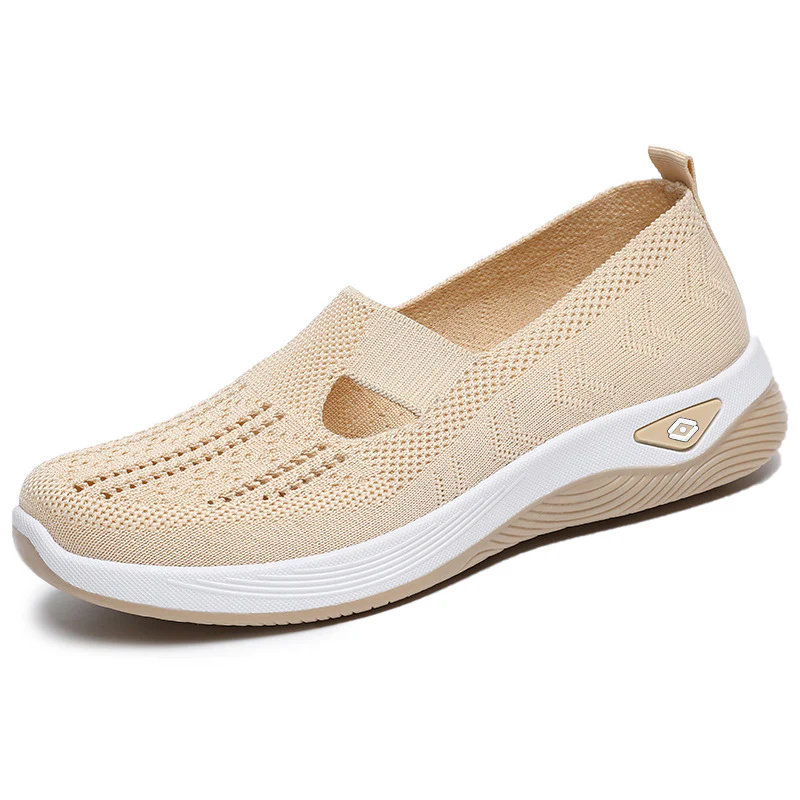 Breathable Mesh Round Toe Wedge Sneakers - Image 8