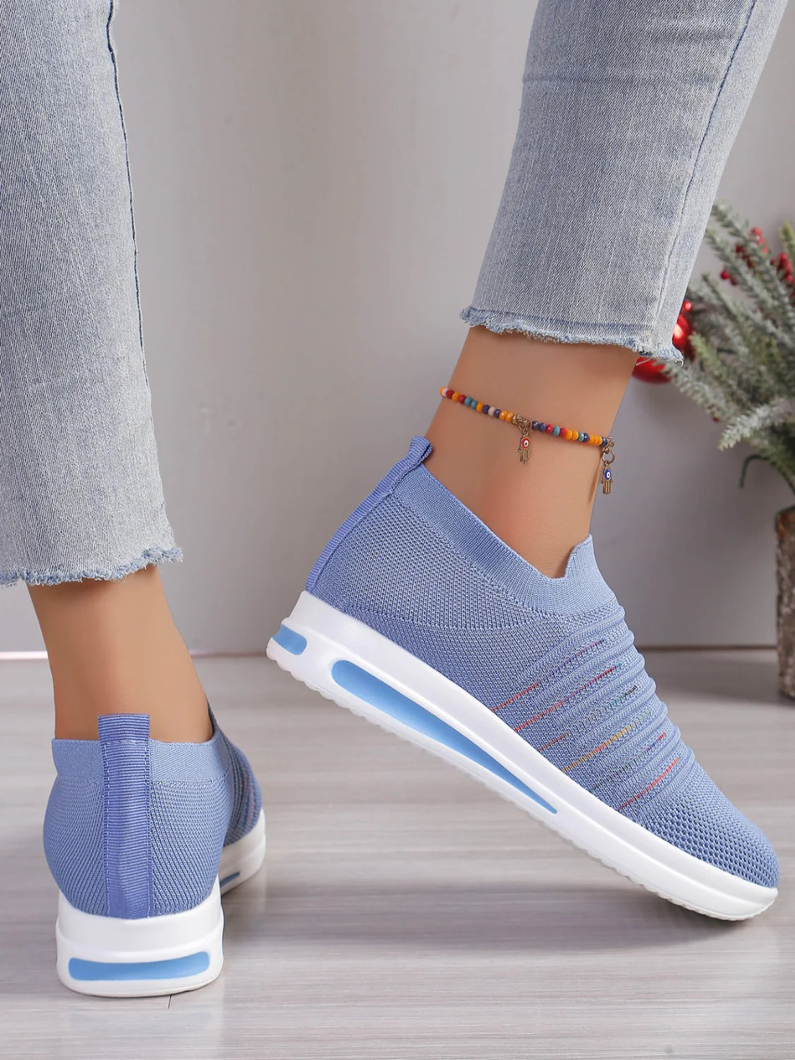 Breathable Mesh Wedge Sneakers - Image 6