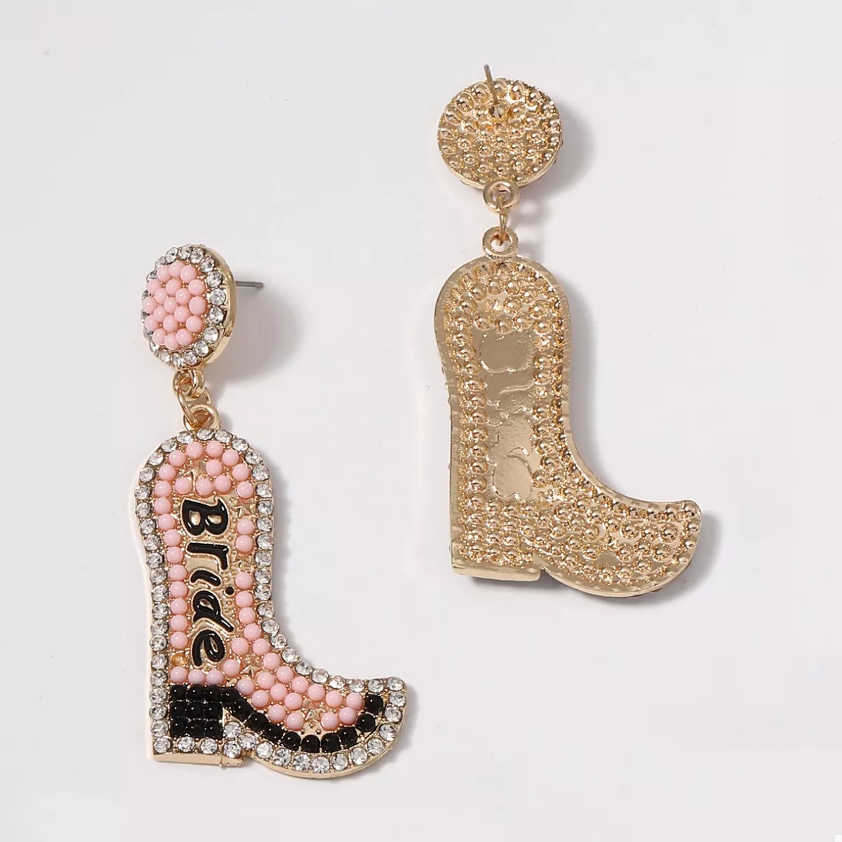 Bride Boot Dangle Earrings - Image 3