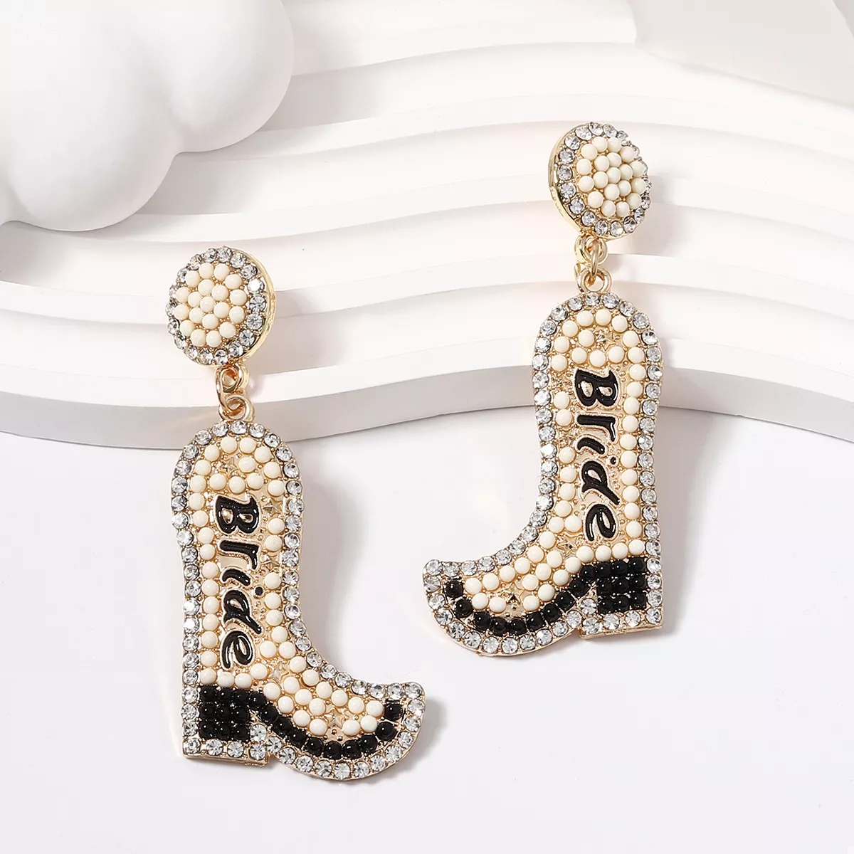 Bride Boot Dangle Earrings - Image 6