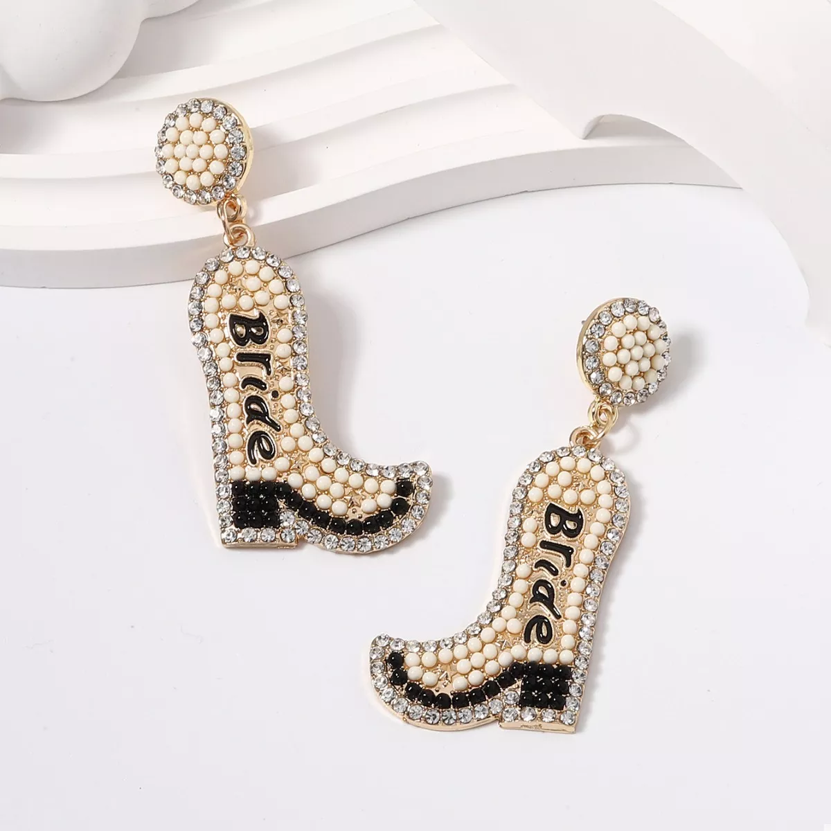 Bride Boot Dangle Earrings - Image 7