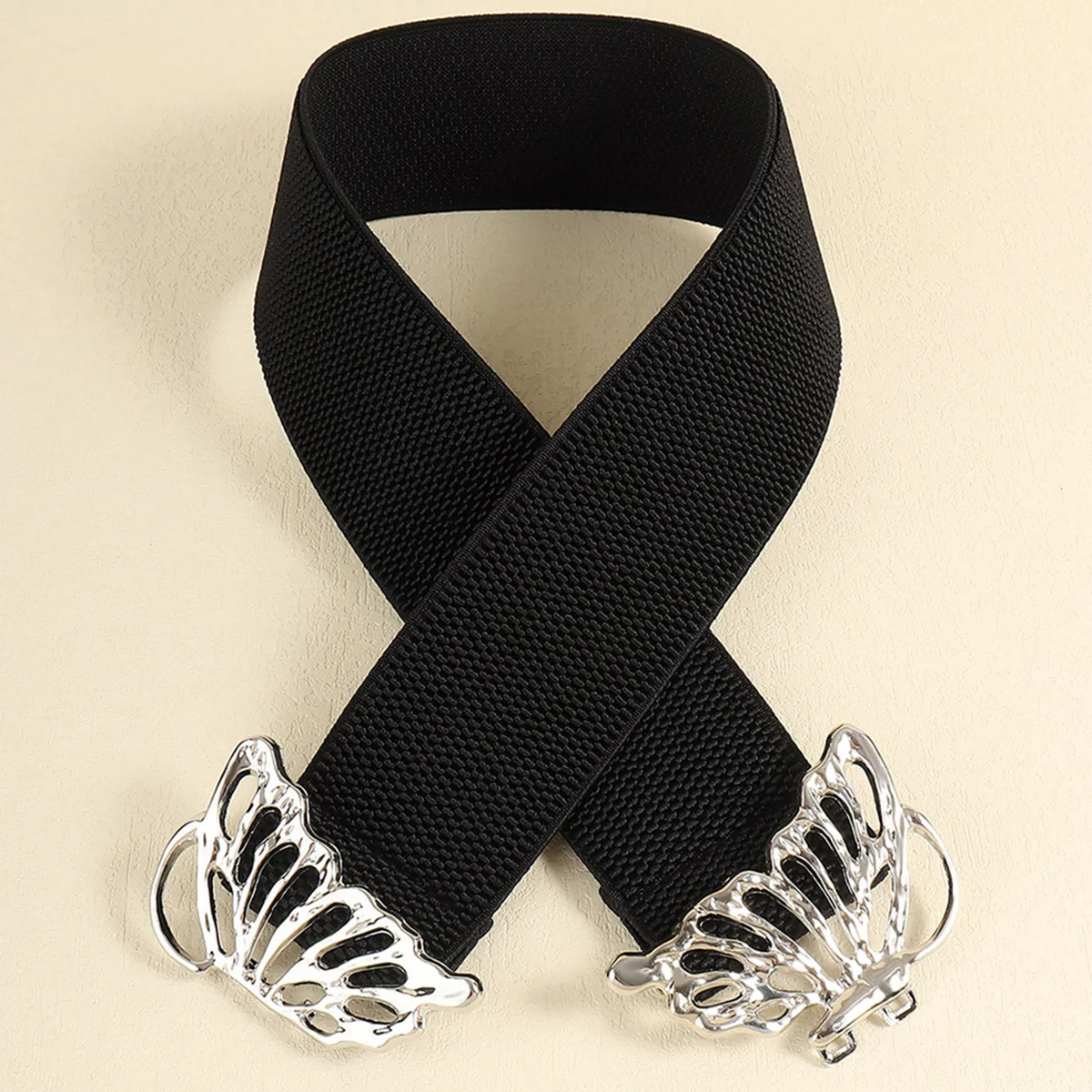 Butterfly Alloy Buckle Elastic Belt - Image 5