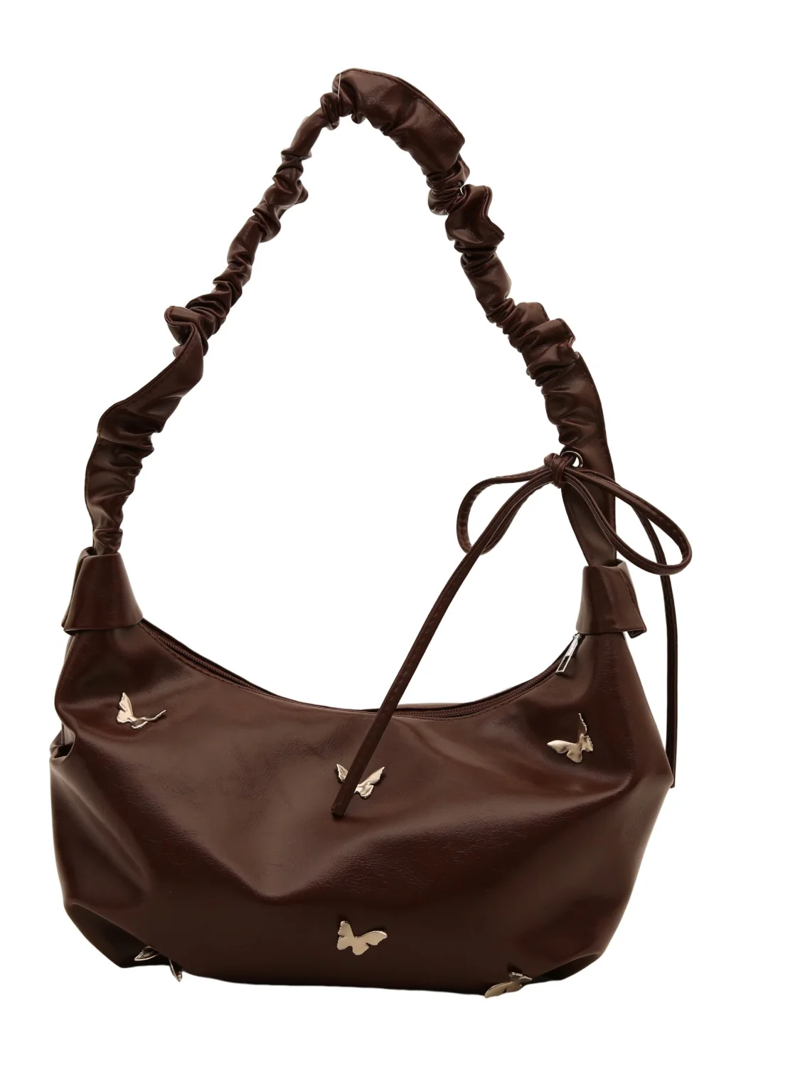 Butterfly Ruched Strap Shoulder Bag - Image 11