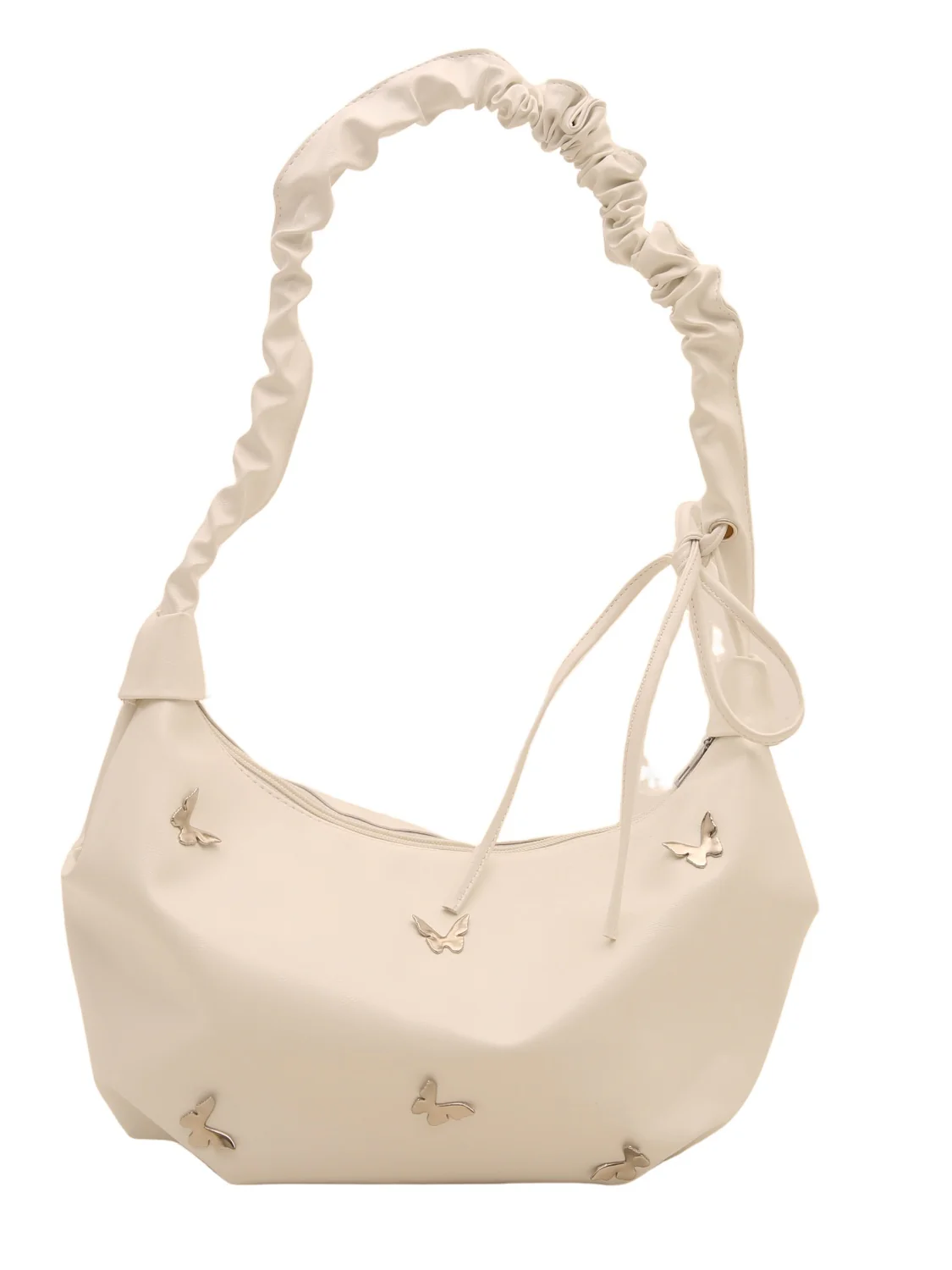 Butterfly Ruched Strap Shoulder Bag - Image 14