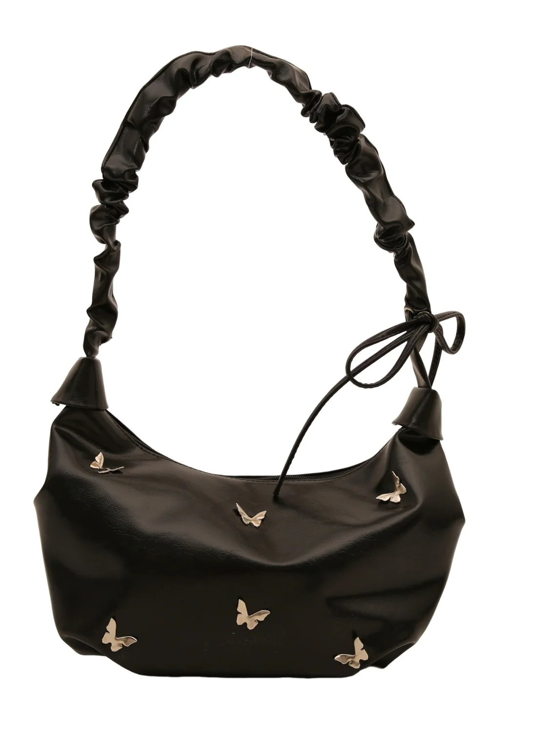 Butterfly Ruched Strap Shoulder Bag - Image 17