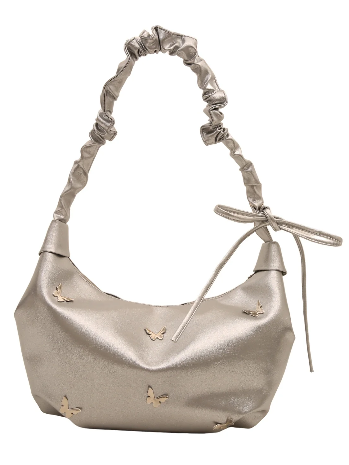 Butterfly Ruched Strap Shoulder Bag - Image 8
