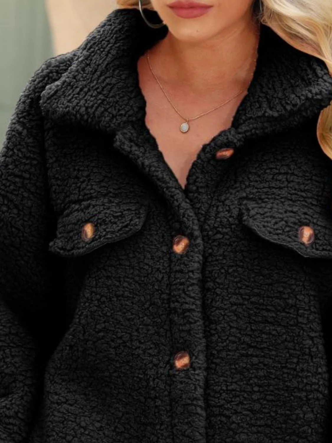 Button Down Collared Coat - Image 12