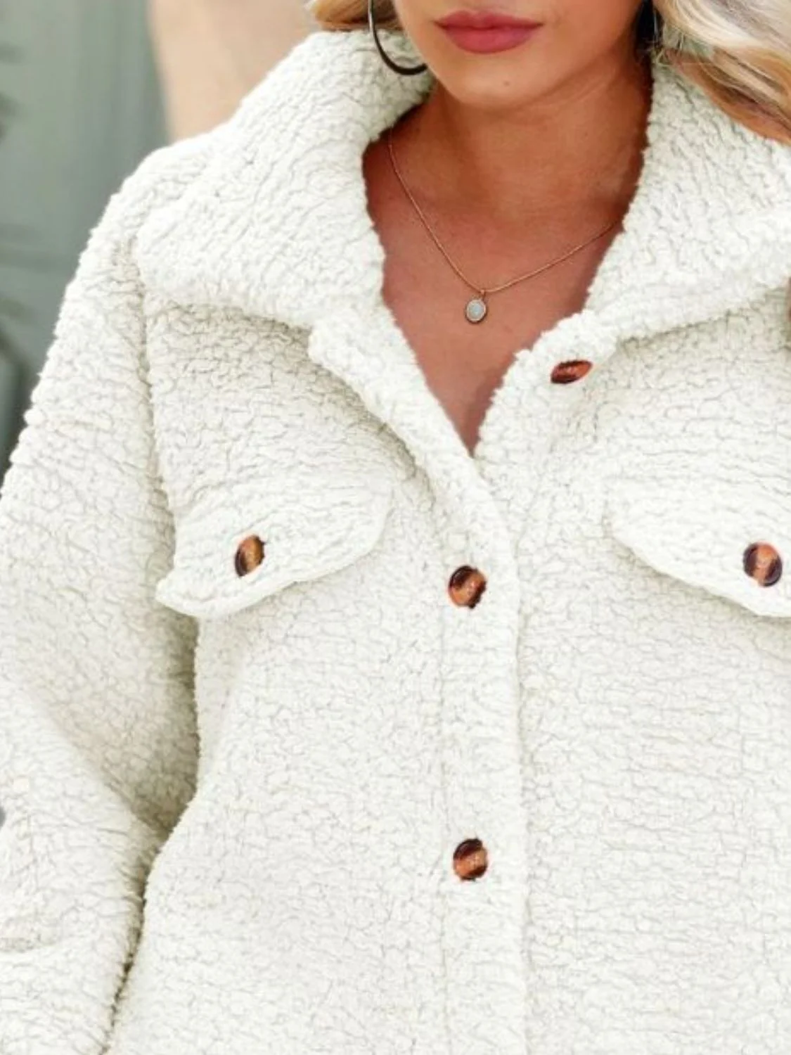 Button Down Collared Coat - Image 9