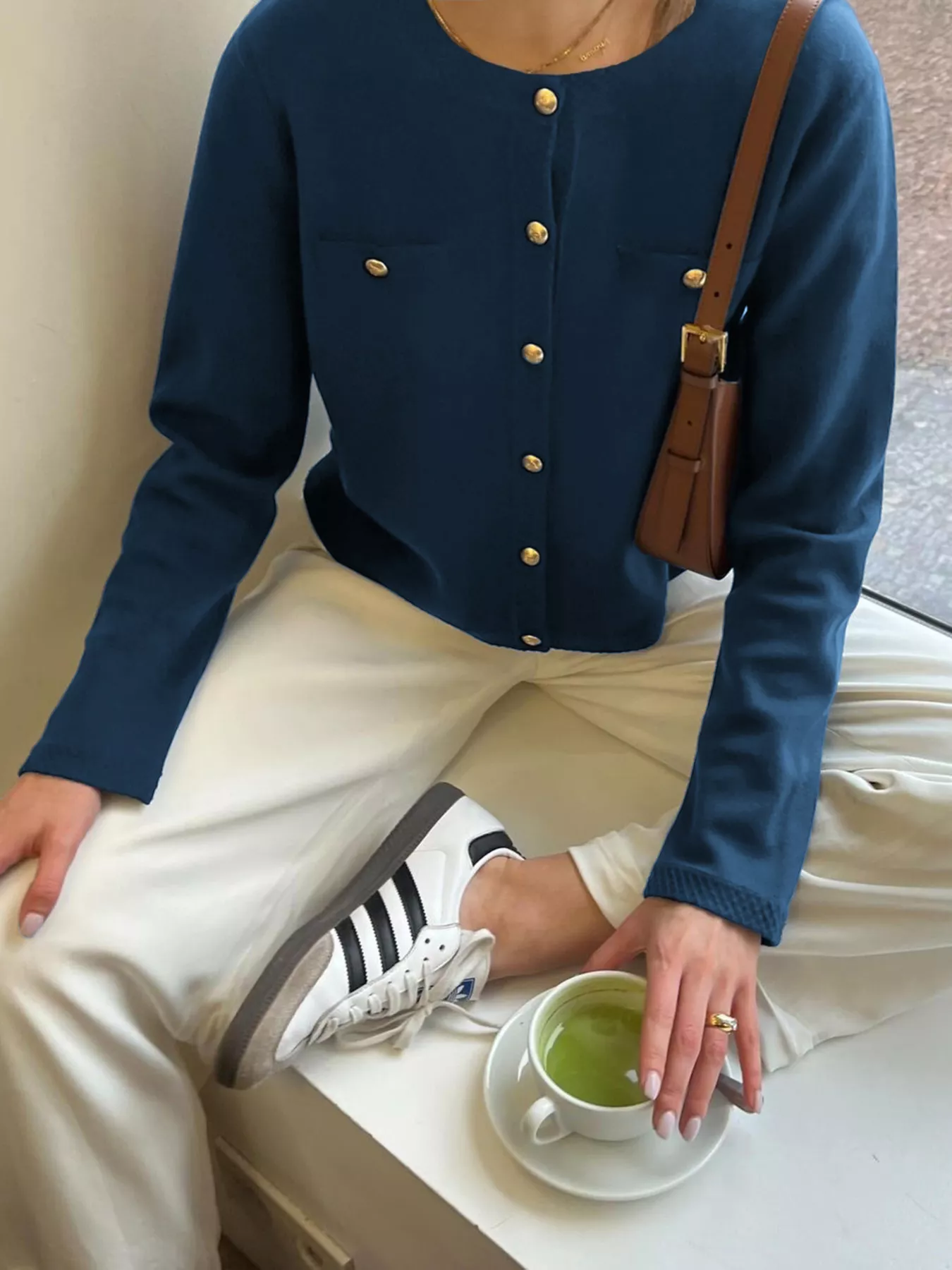 Button-Down Knit Cardigan - Image 2