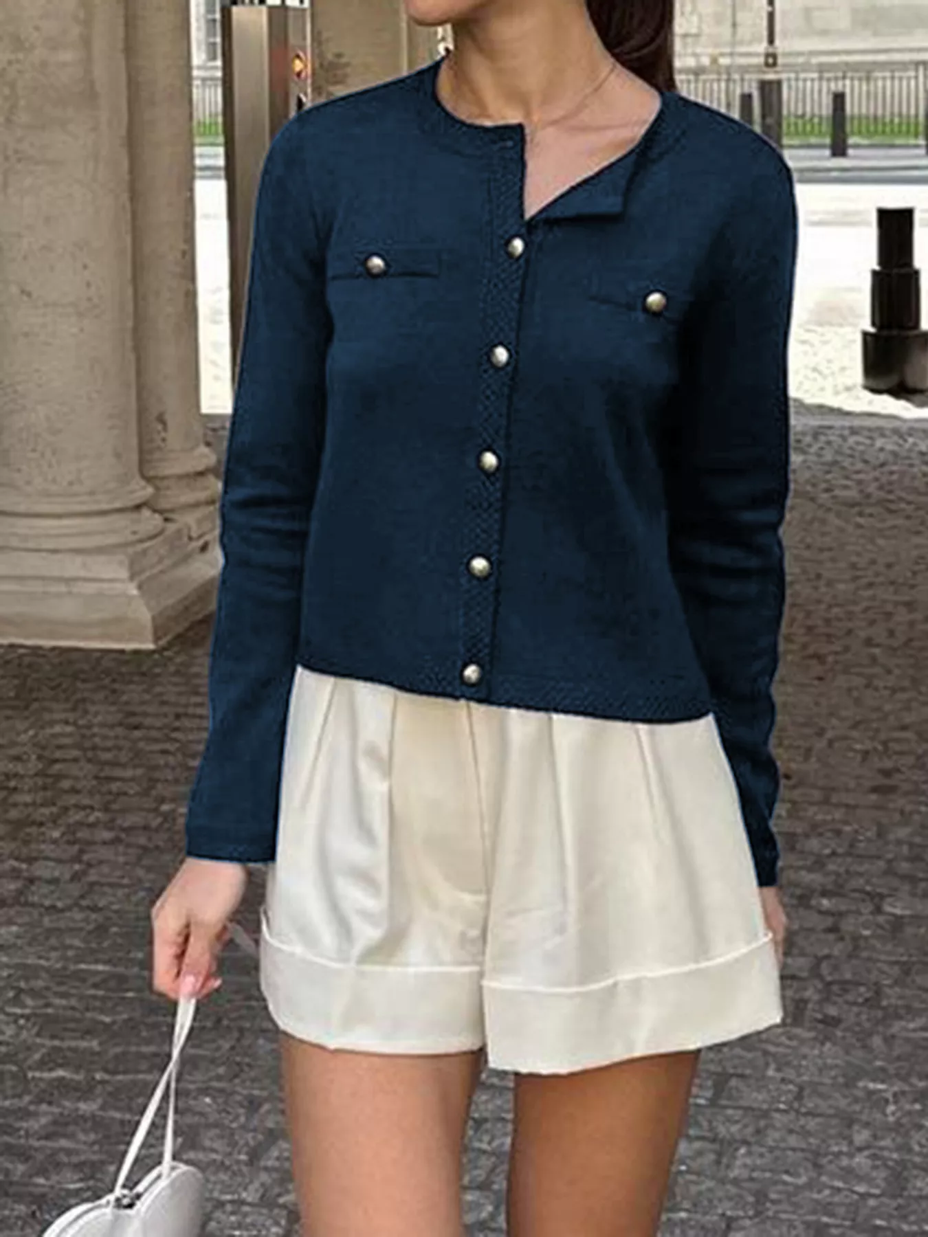 Button-Down Knit Cardigan - Image 4