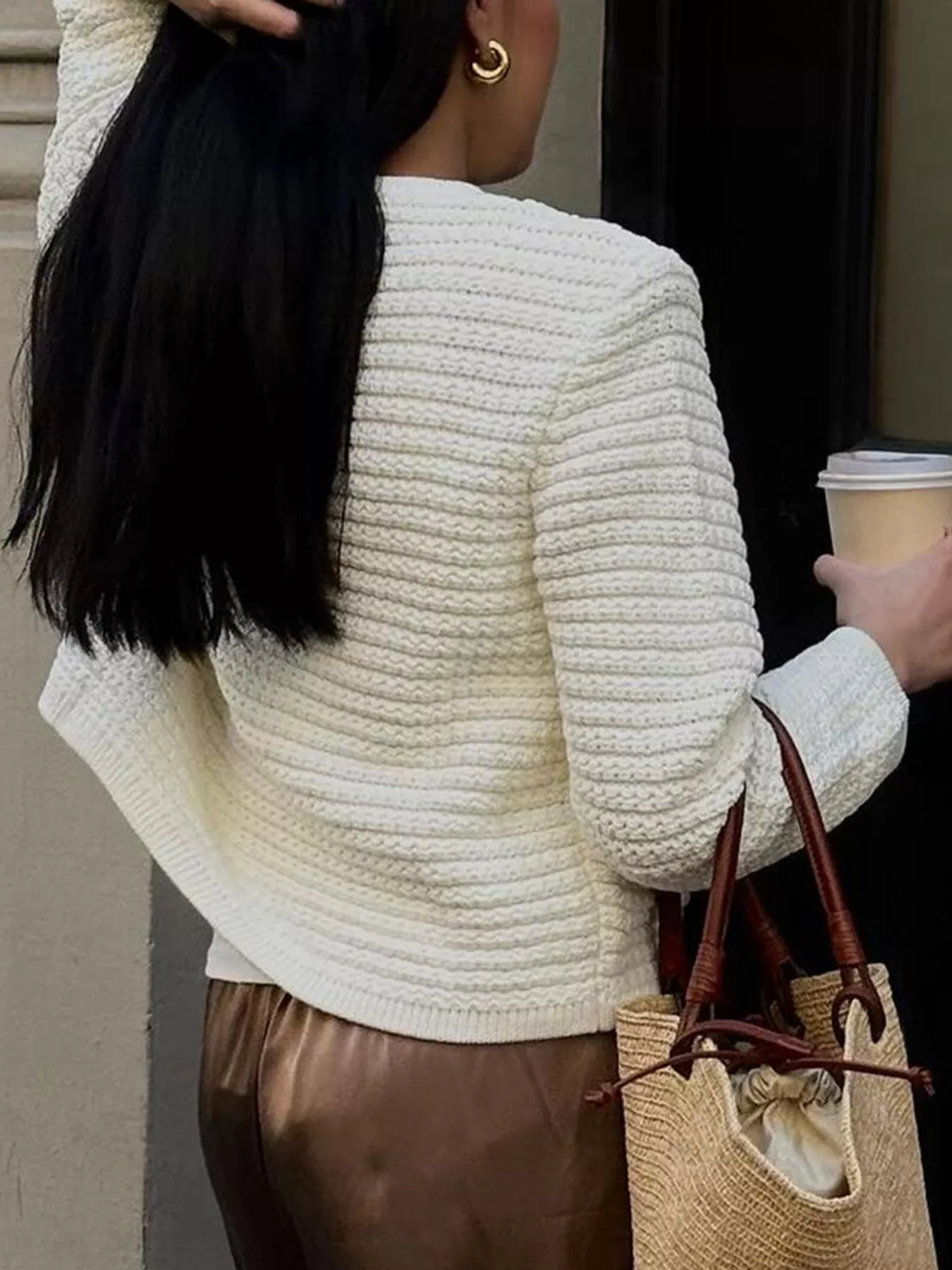 Button-Down Long Sleeve Cardigan - Image 5