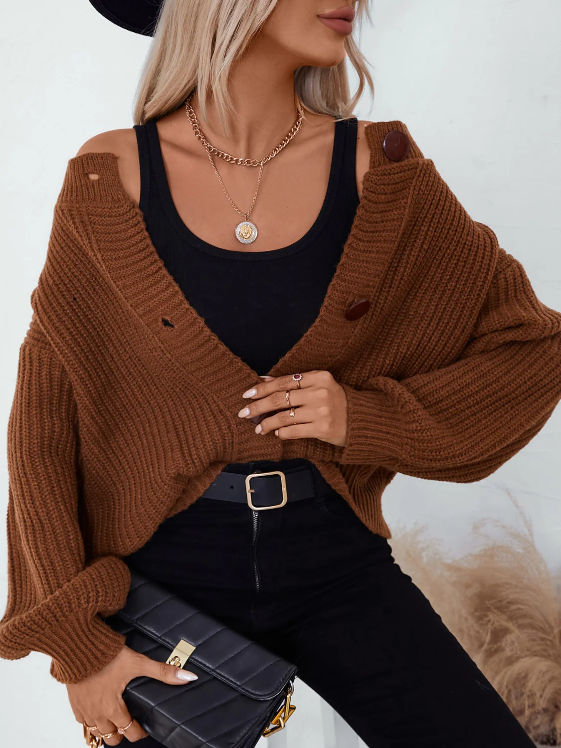 Button Down Long Sleeve Cardigan - Image 4