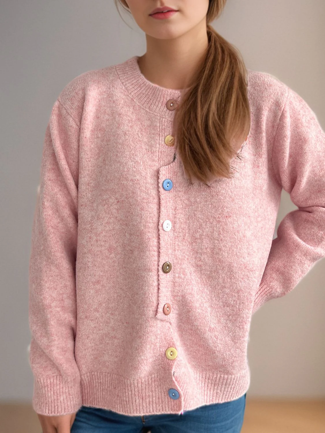 Button Down Long Sleeve Cardigan - Image 3