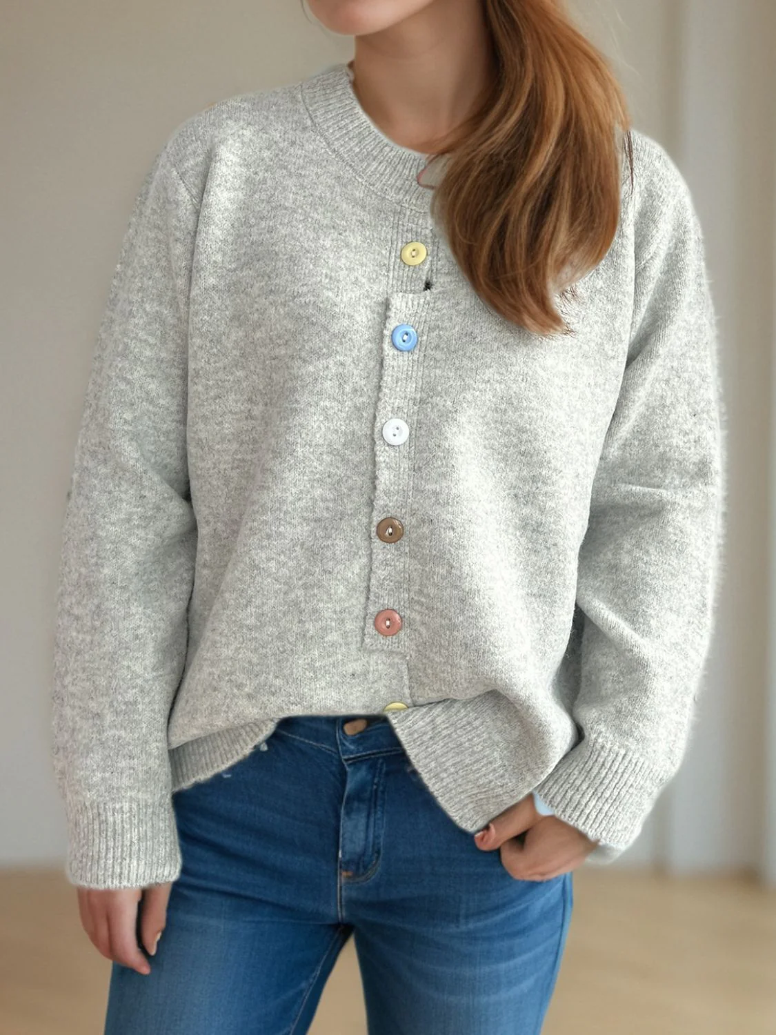 Button Down Long Sleeve Cardigan - Image 7