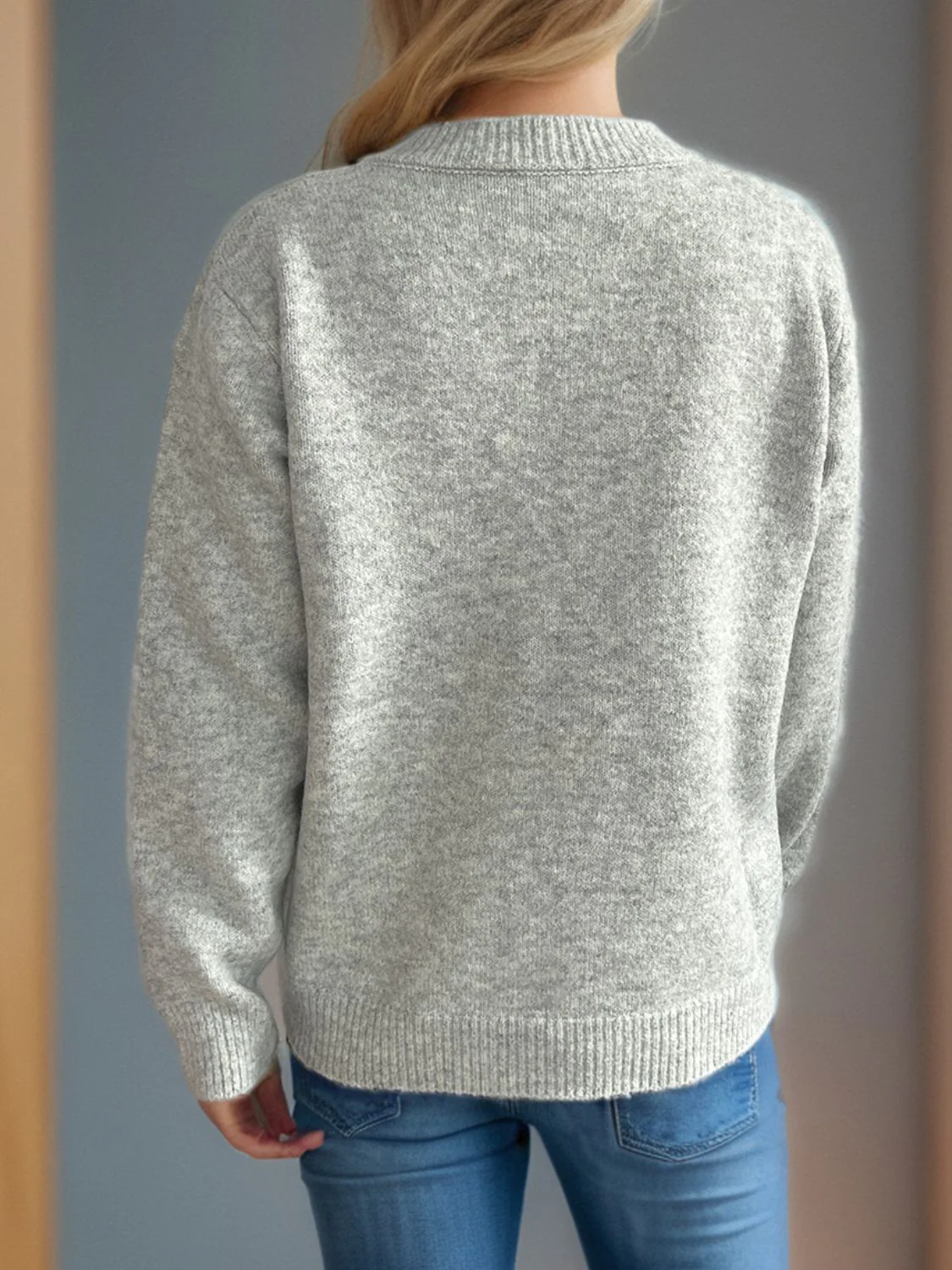Button Down Long Sleeve Cardigan - Image 8