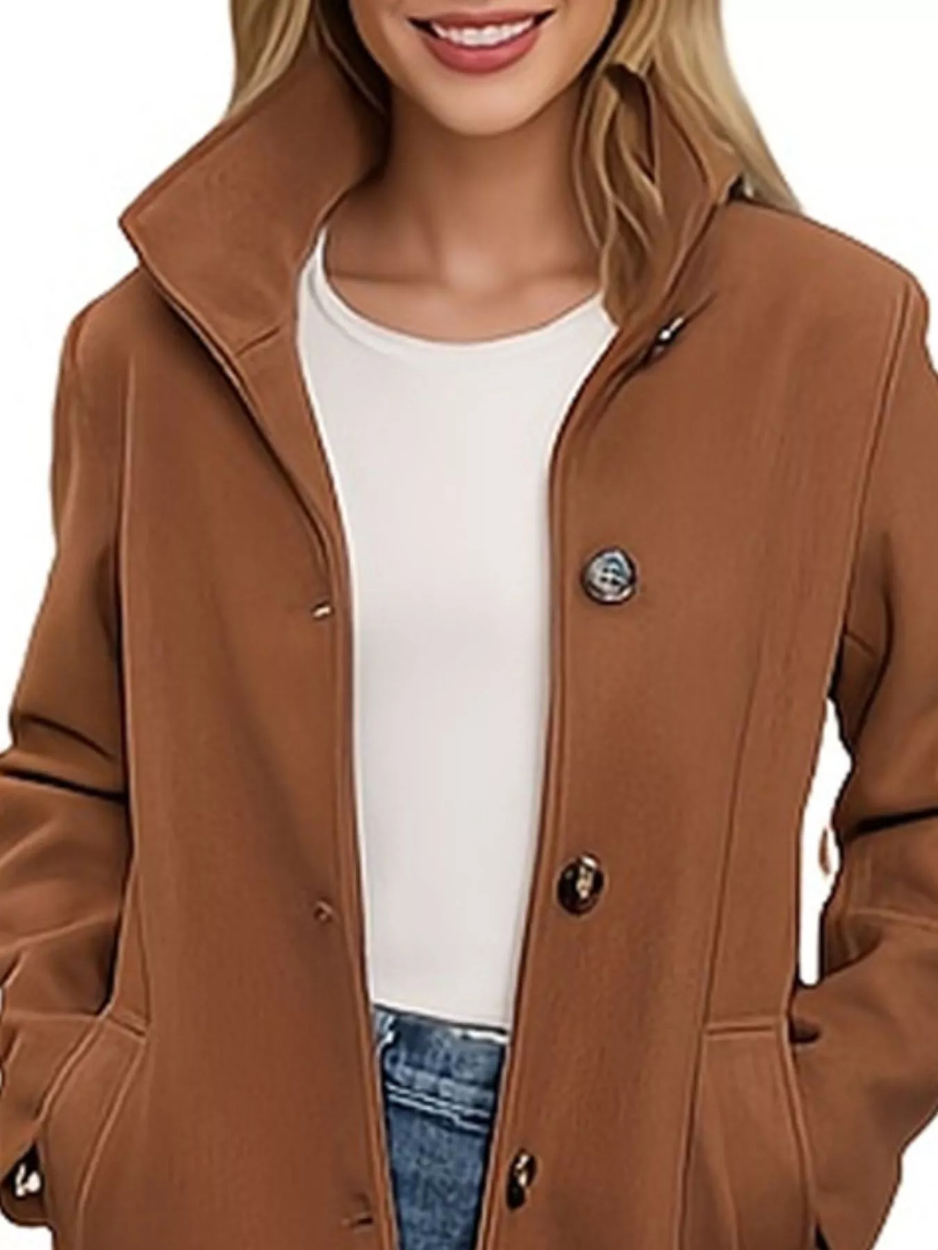Button-Down Long Sleeve Outerwear - Image 2