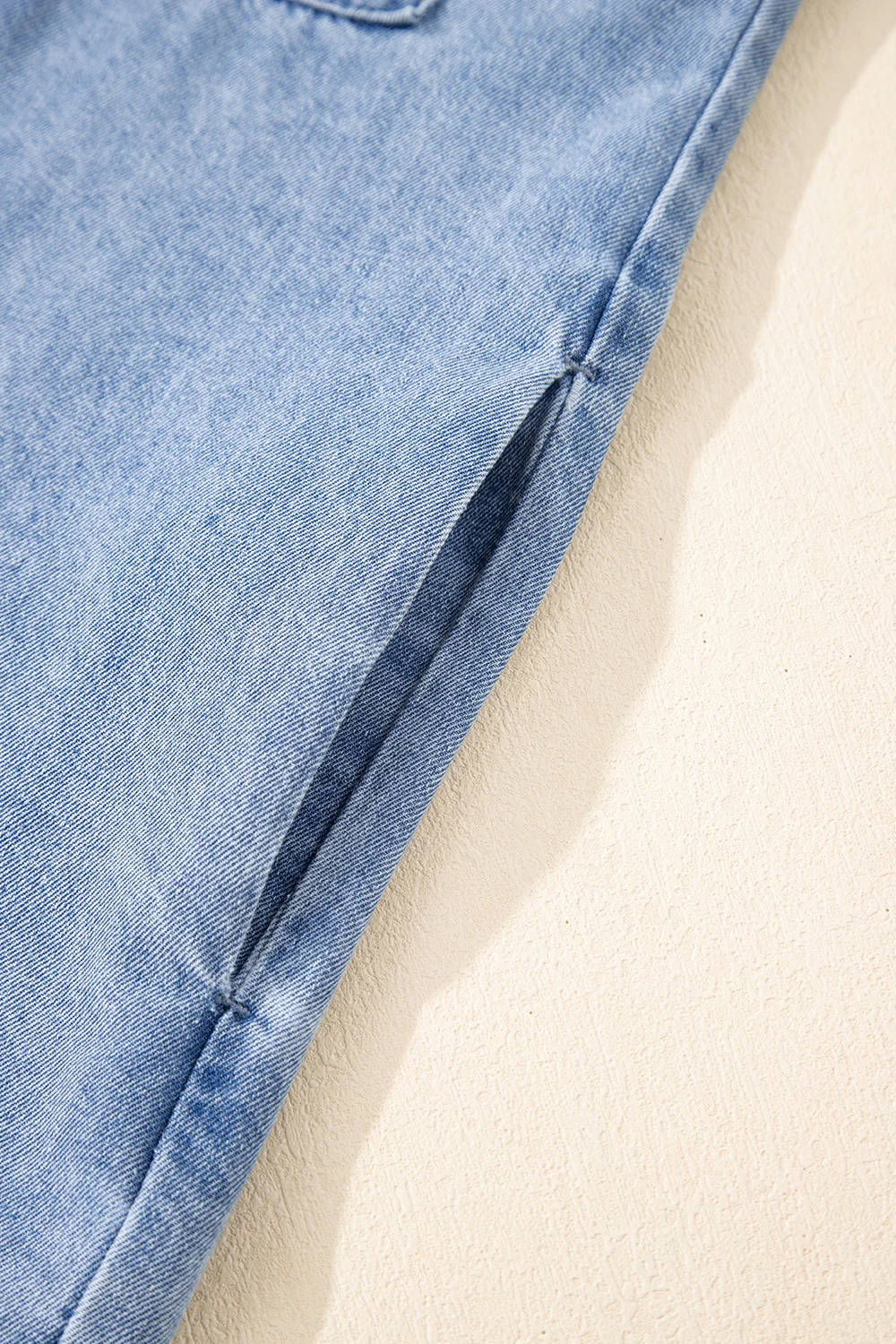 Button Down Short Sleeve Denim Dress - Image 9