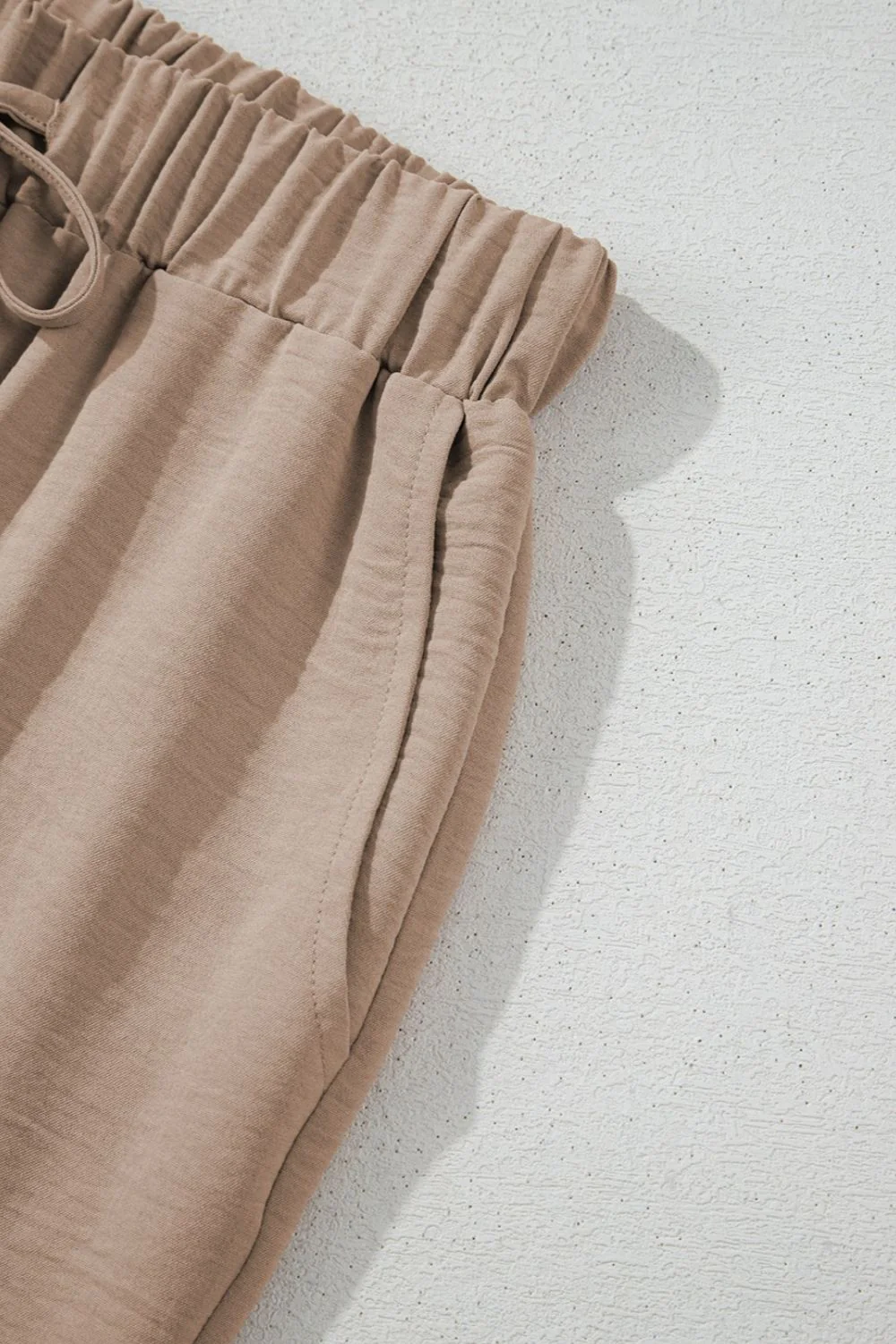 Button Down Vest and Drawstring Wide Leg Pants Set - Image 12