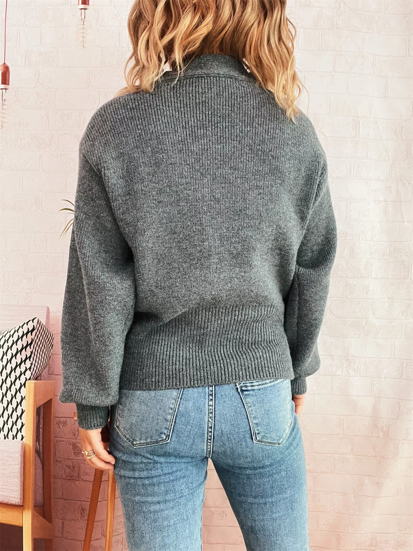 Button Up Long Sleeve Cardigan - Image 10