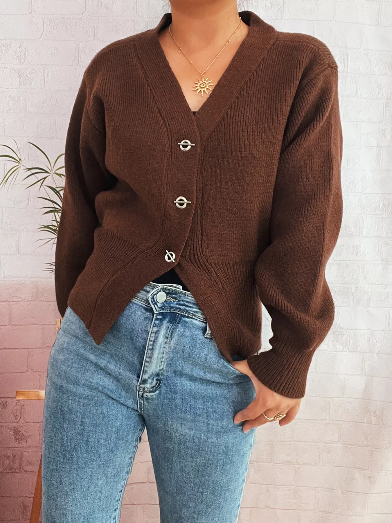 Button Up Long Sleeve Cardigan - Image 11