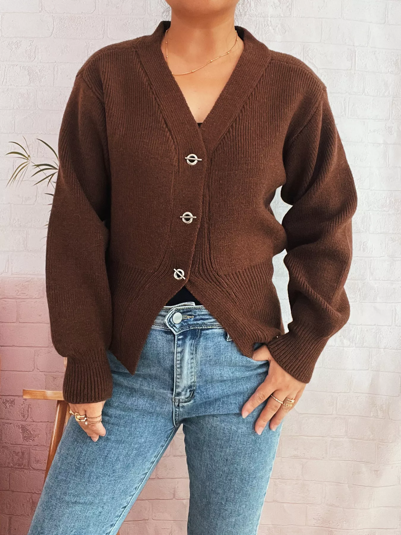 Button Up Long Sleeve Cardigan - Image 12