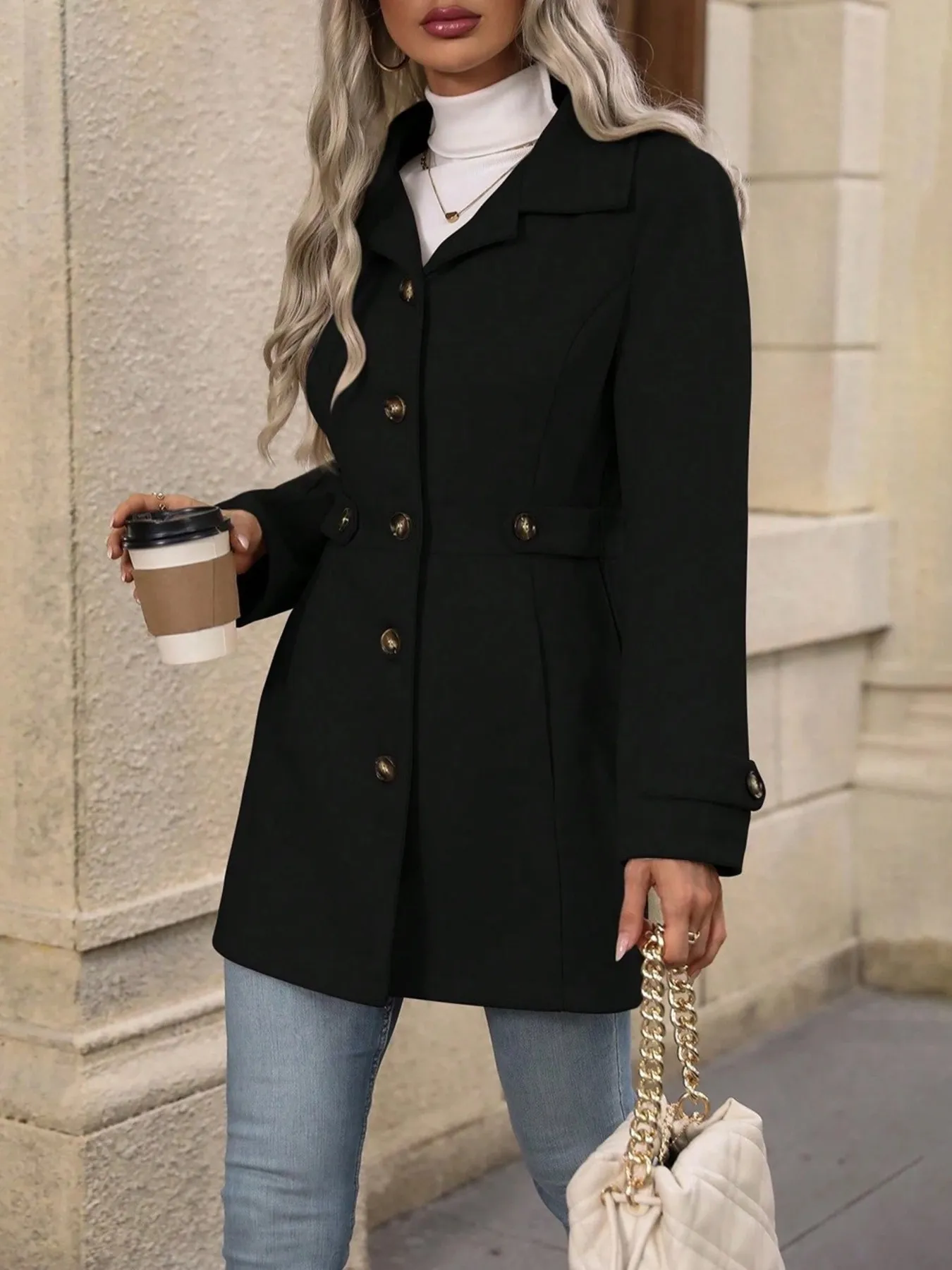 Button Up Long Sleeve Coat - Image 19
