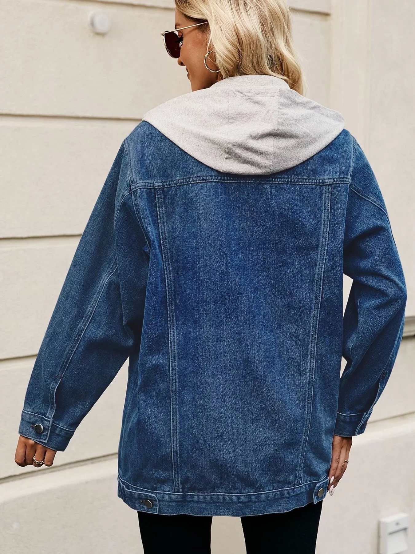 Button Up Long Sleeve Denim Jacket - Image 20