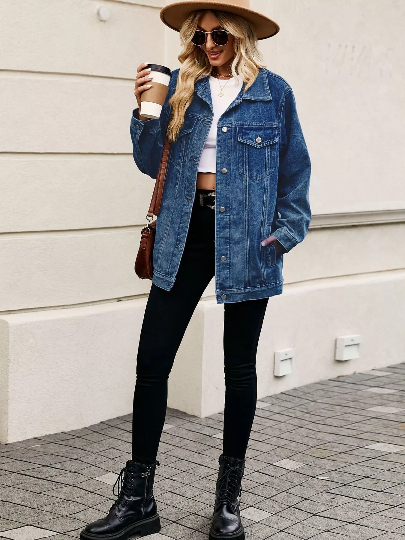 Button Up Long Sleeve Denim Jacket - Image 21