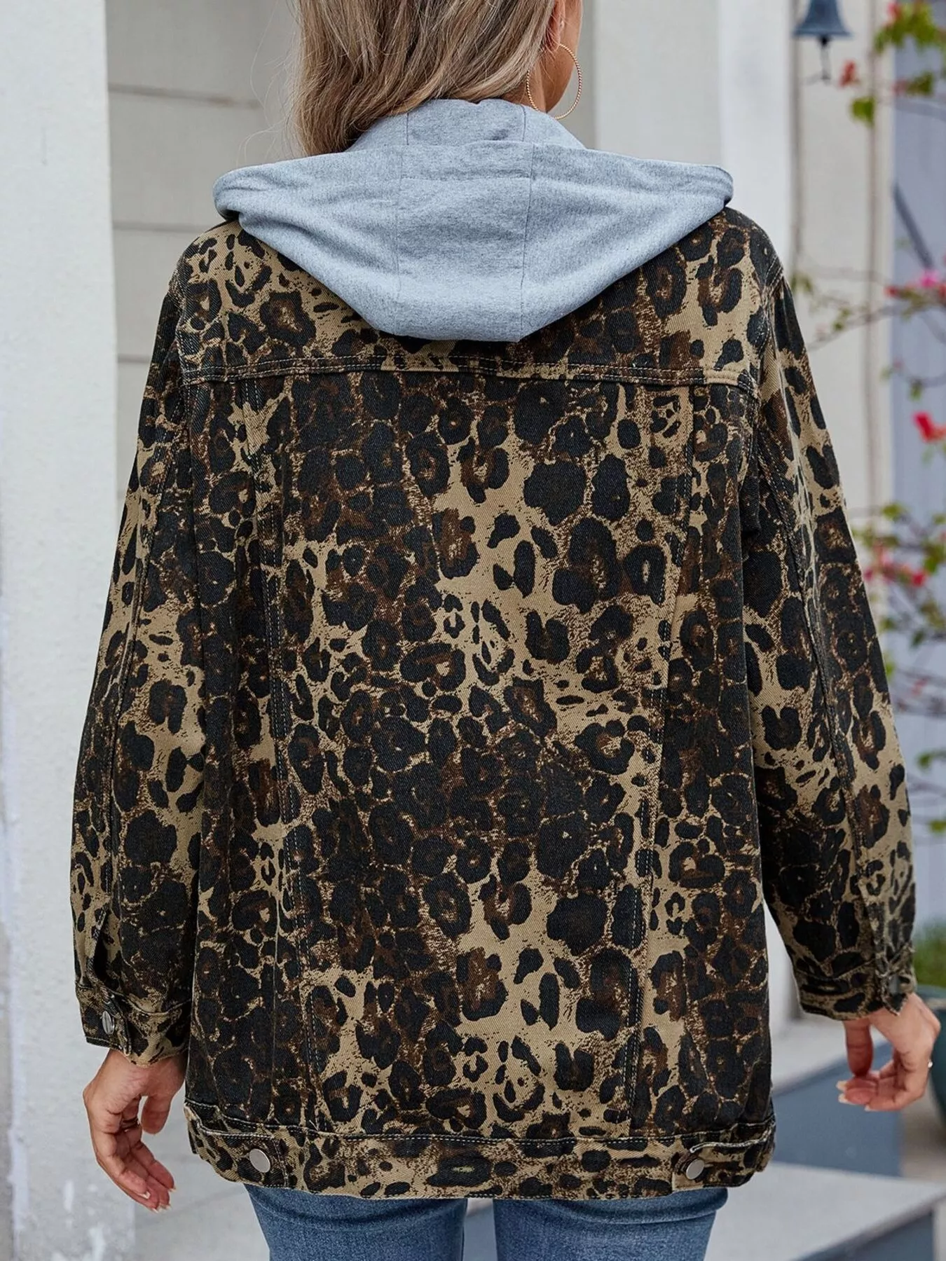 Button Up Long Sleeve Denim Jacket - Image 23
