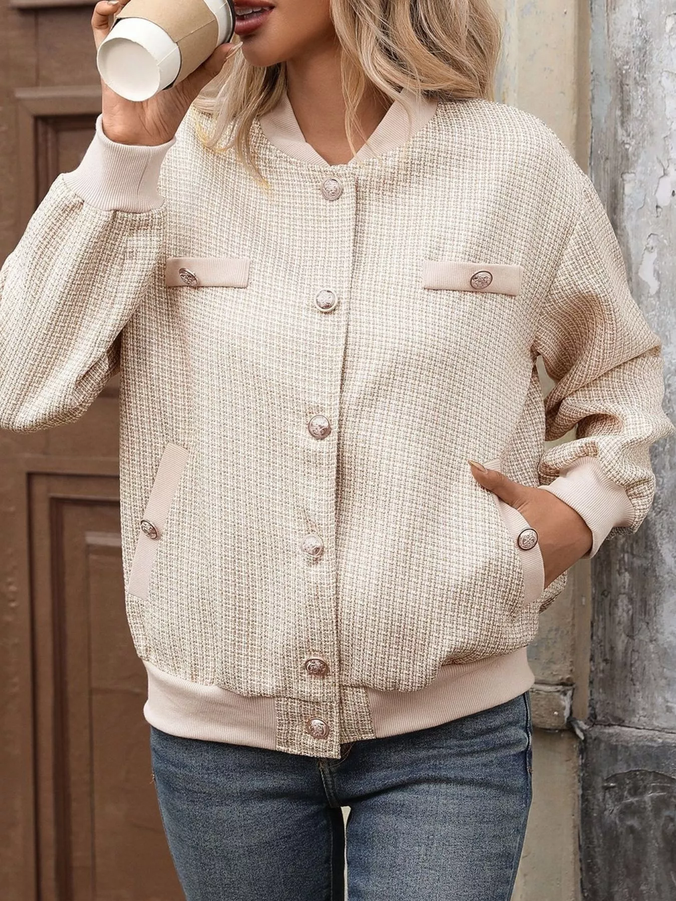 Button Up Long Sleeve Jacket - Image 4