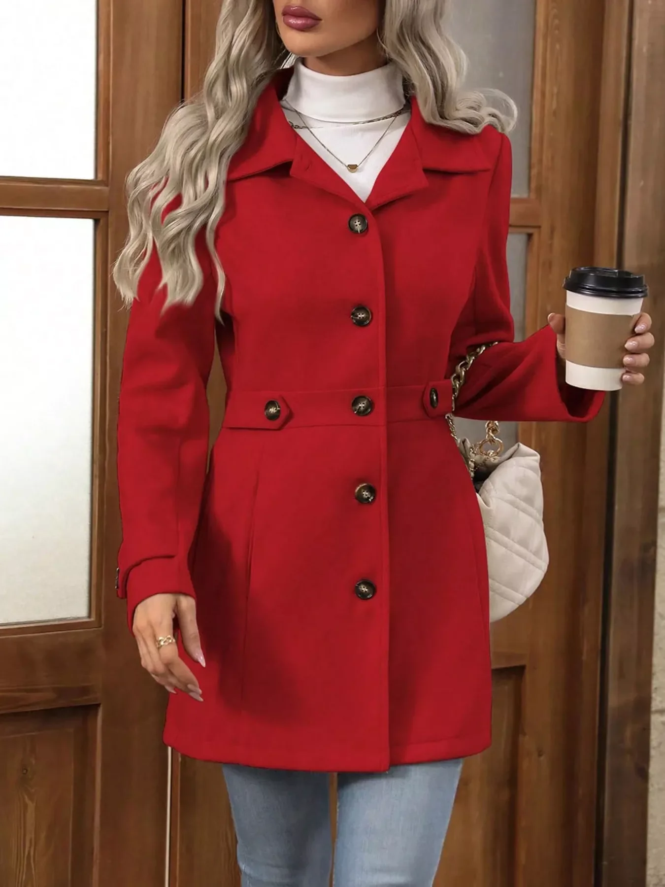 Button Up Long Sleeve Outerwear - Image 15