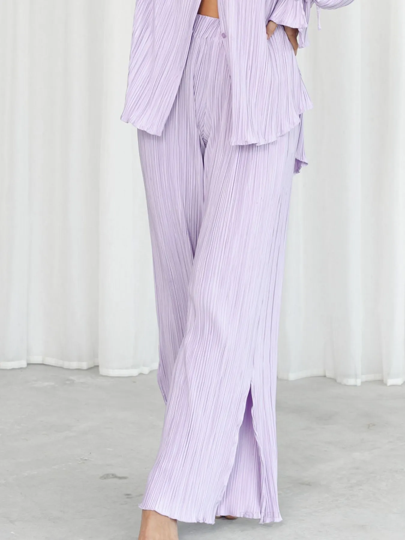 Button Up Long Sleeve Top and Pants Set - Image 16