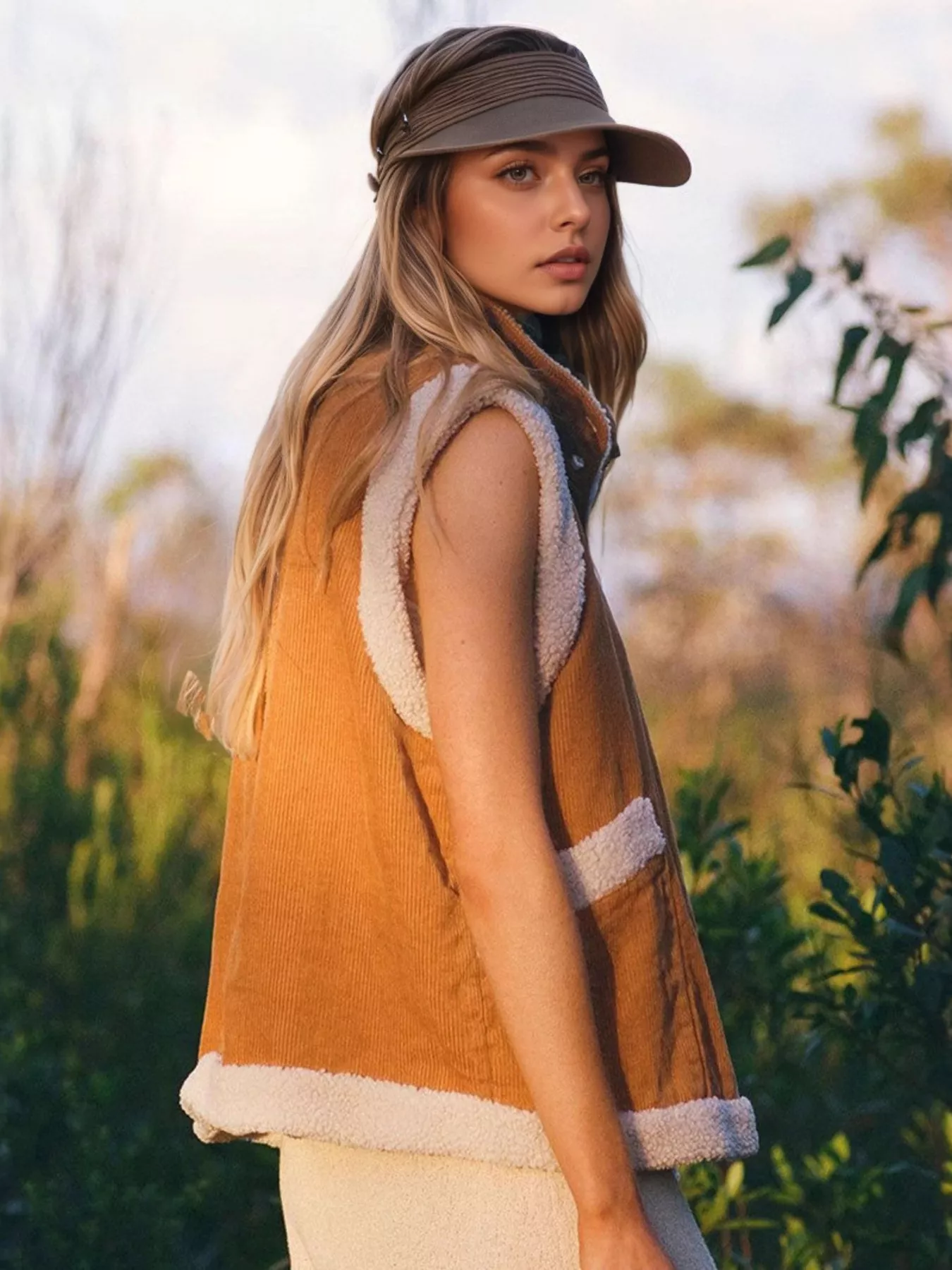 Button Up Sherpa Vest Coat - Image 2