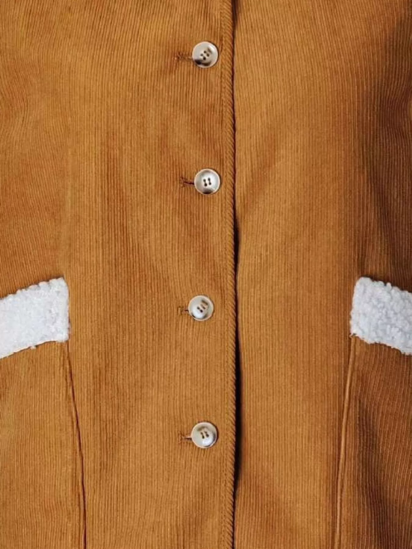 Button Up Sherpa Vest Coat - Image 4