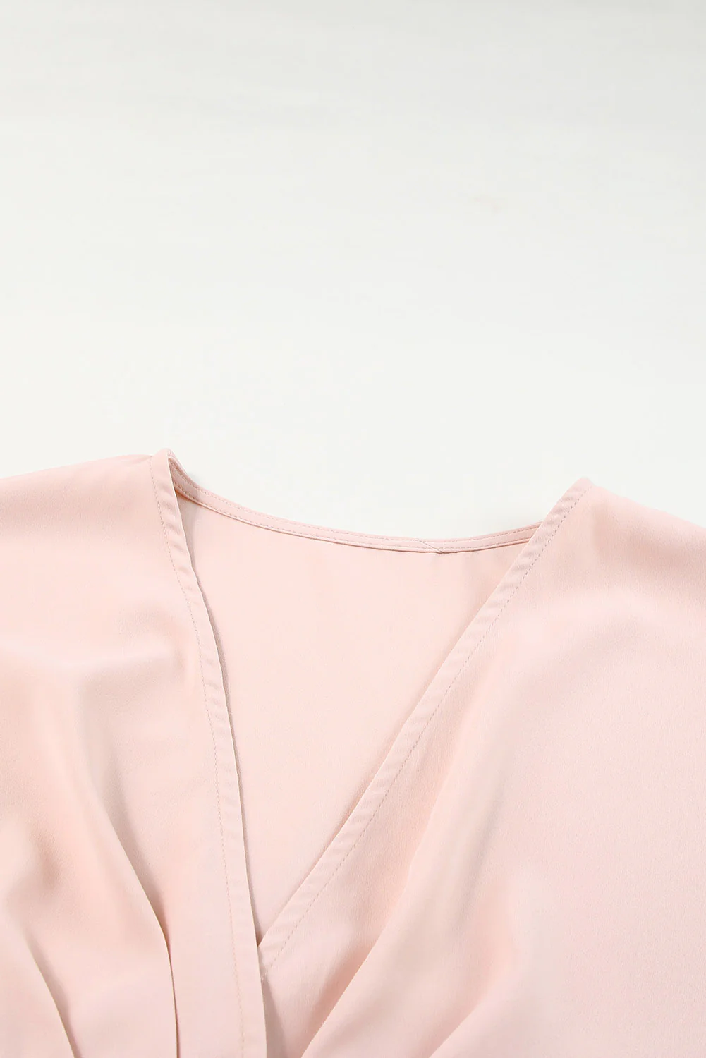 Buttoned V-Neck Short Sleeve Romper - Image 3