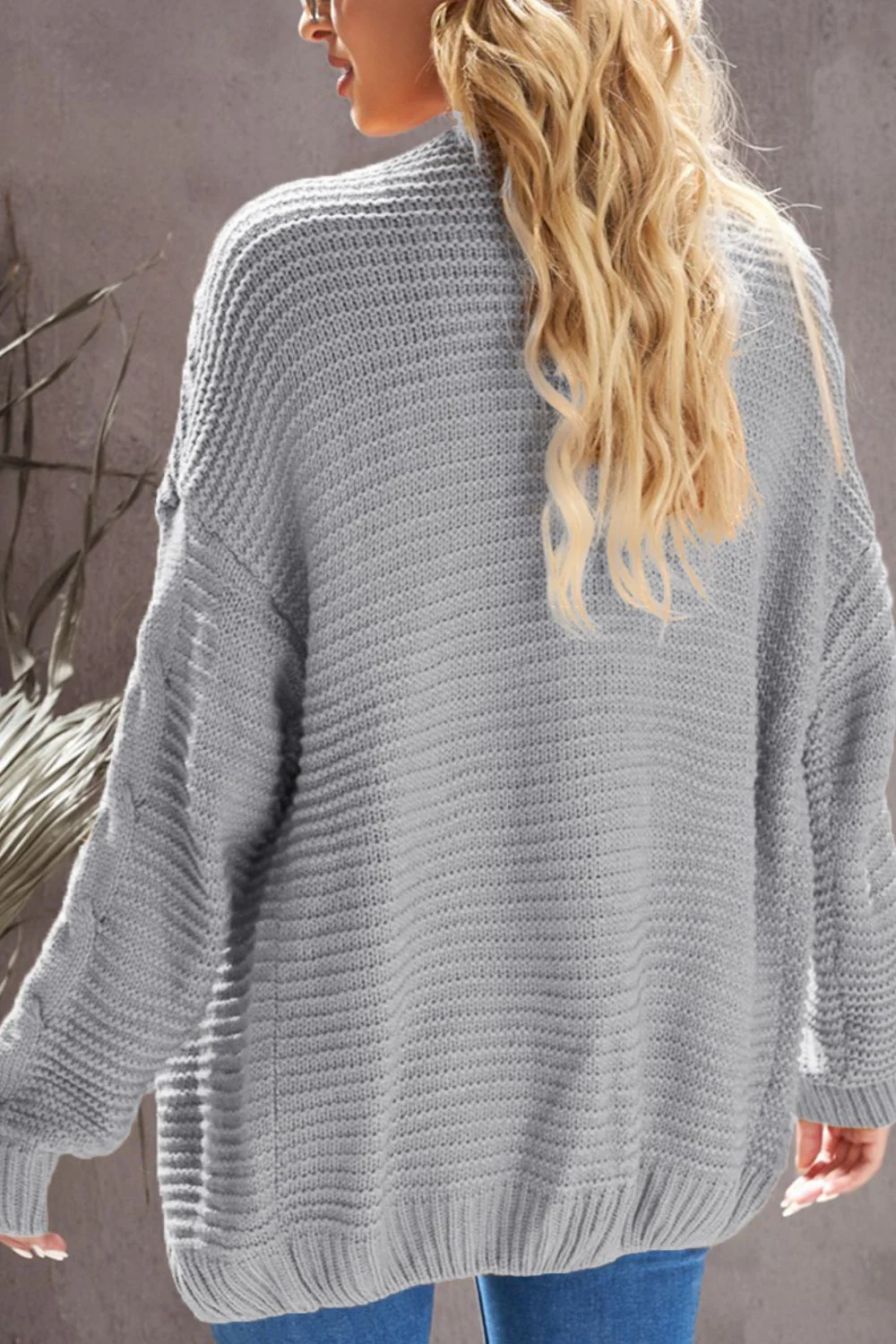Cable-Knit Open Front Cardigan - Image 22