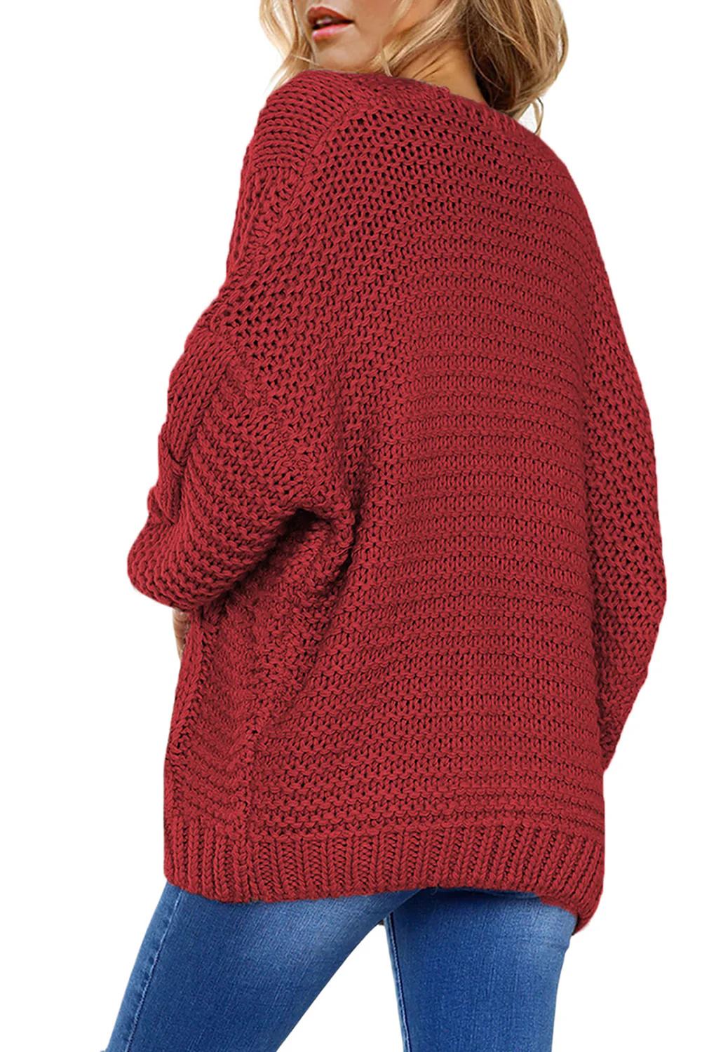 Cable-Knit Open Front Cardigan - Image 7