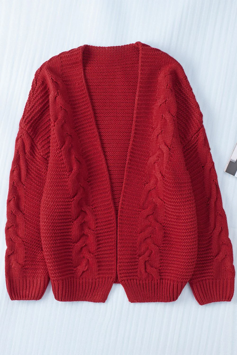 Cable-Knit Open Front Cardigan - Image 8