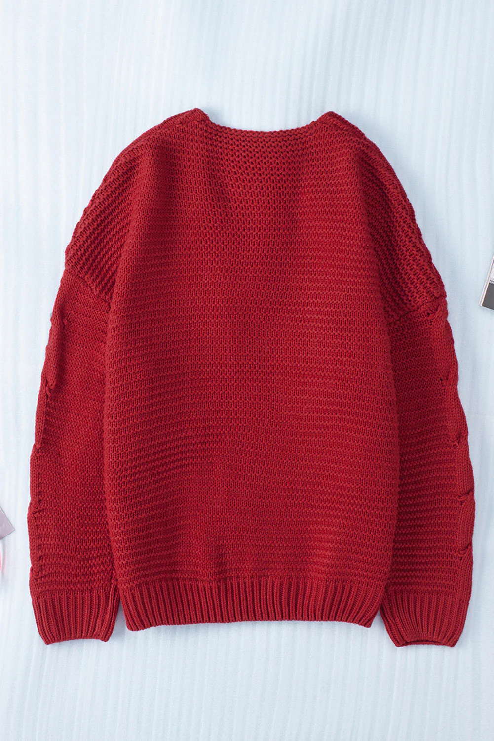 Cable-Knit Open Front Cardigan - Image 9