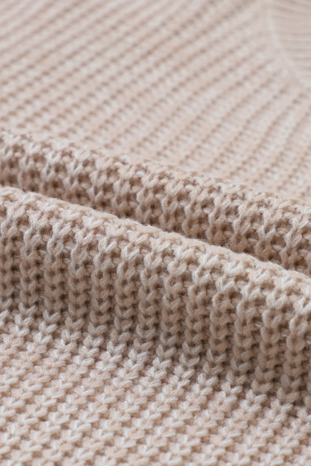 Cable-Knit Round Neck Dropped Shoulder Sweater - Image 10