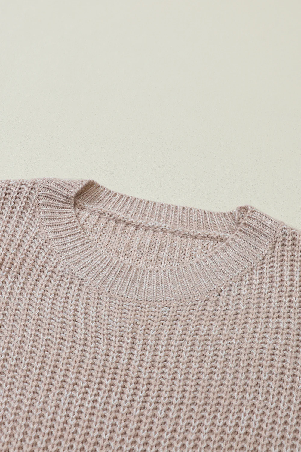 Cable-Knit Round Neck Dropped Shoulder Sweater - Image 7