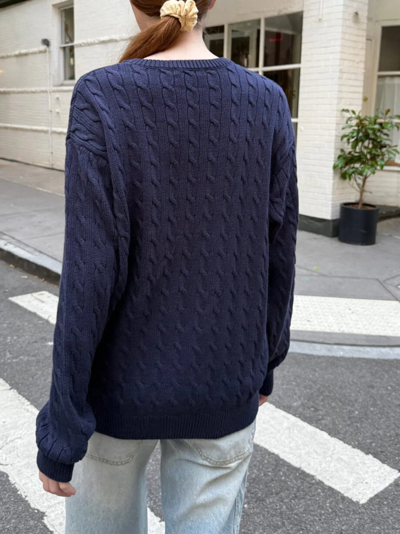 Cable-Knit Round Neck Pullover Sweater - Image 7